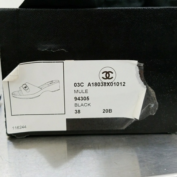 BLACK CHANEL MULES 8/38 - Picture 4 of 7